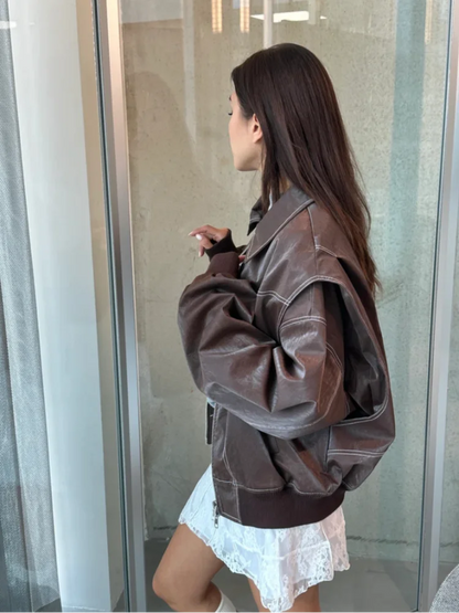 Contrast Stitch Bomber Jacket